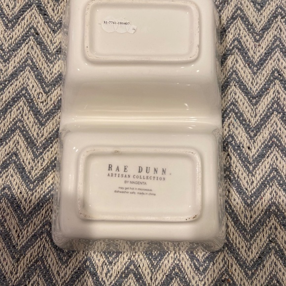 Rae Dunn “You’re Pretty” White Divided Trinket Tray 8x5 - Picture 2 of 5